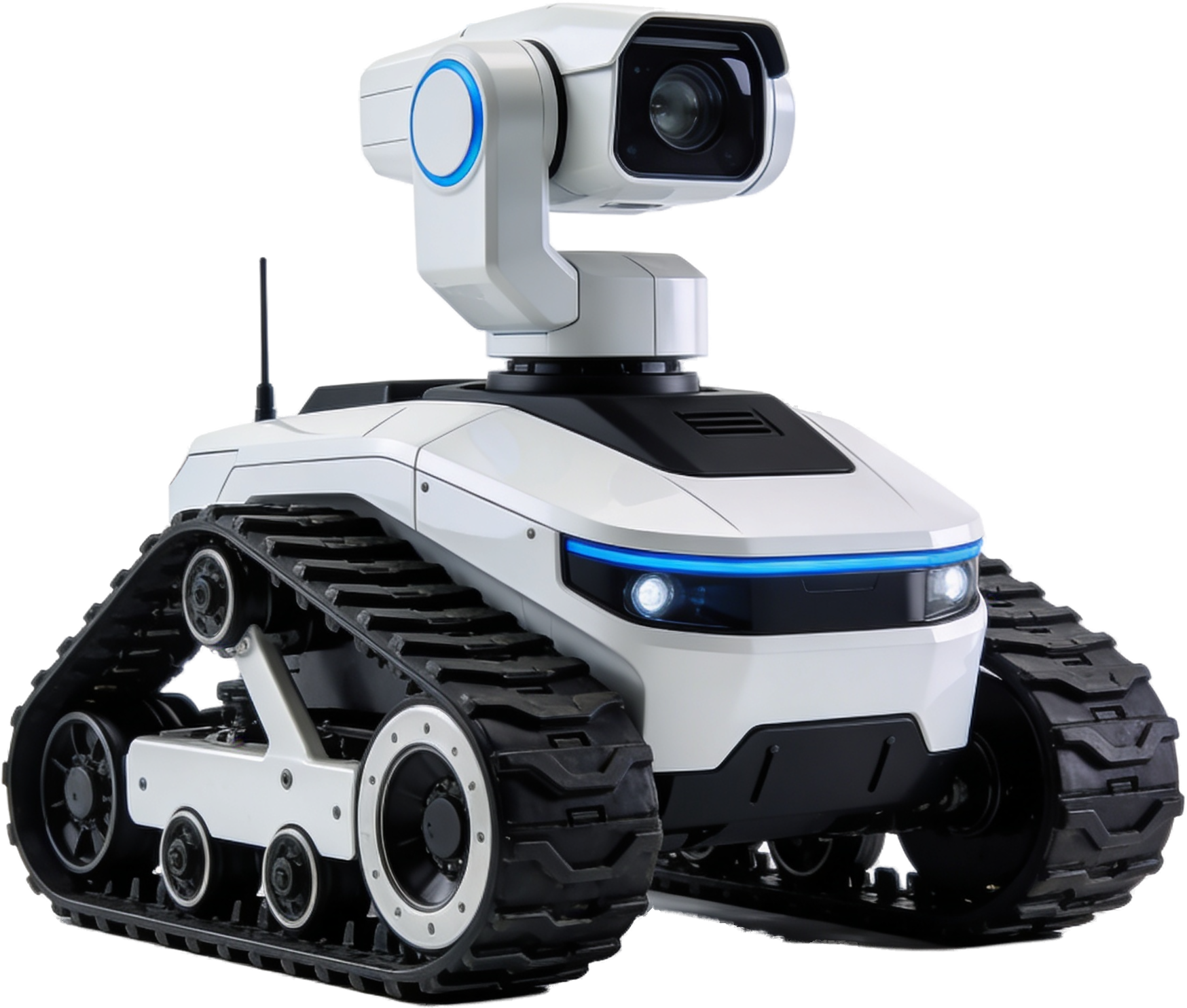 Autonomous security robot chassis with surveillance camera
